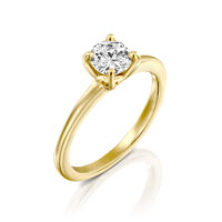 טבעת סוליטר קלאסית