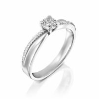 טבעת אירוסין טוויסט יהלום סוליטר "רקל"