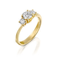 טבעת "הילה" עגול