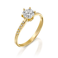 טבעת "הילה" עגול