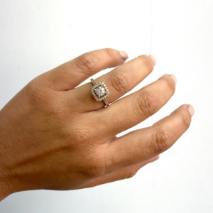 טבעת "שמש" הילה מרובעת