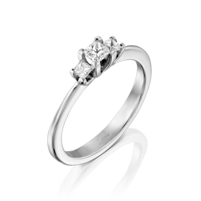 טבעת אירוסין שלושה יהלומים "אוריין"