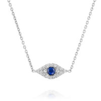 שרשרת נגד עין הרע עם ספיר כחול