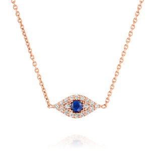 שרשרת נגד עין הרע עם ספיר כחול