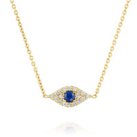 שרשרת נגד עין הרע עם ספיר כחול