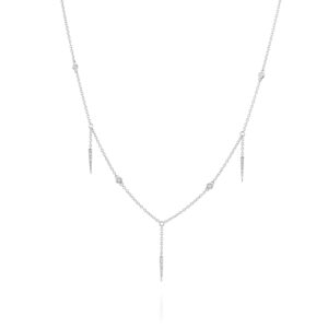 שרשרת קווים זהב לבן