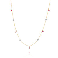 שרשרת רובי ויהלומים