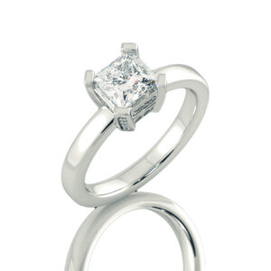 טבעת סוליטר קושן מעבדה "טאי"