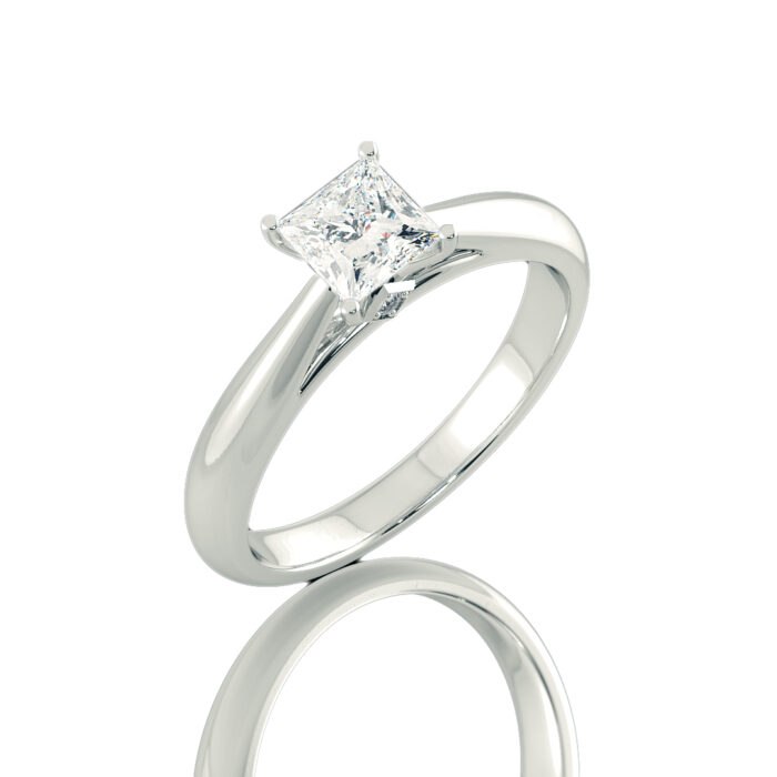 טבעת אירוסין יהלום סוליטר פרינסס "לוטם"