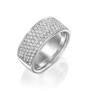 טבעת שורות יהלומים