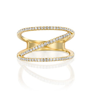 טבעת מעוצבת זהב צהוב