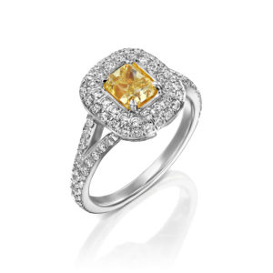 טבעת יהלום צהוב מיוחדת