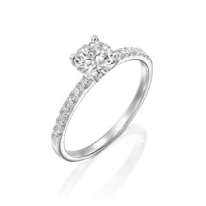 טבעת אירוסין יהלום עגול "סנטוריני"