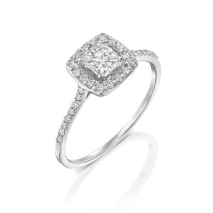 טבעת אירוסין יהלום קושן ''קורל"