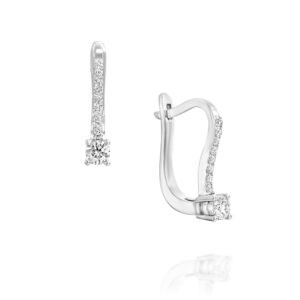 עגילי חישוק יהלומים "קורטני"