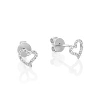 עגילים לב פתוח