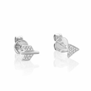 עגילי יהלומים צמודים ״קופידון״