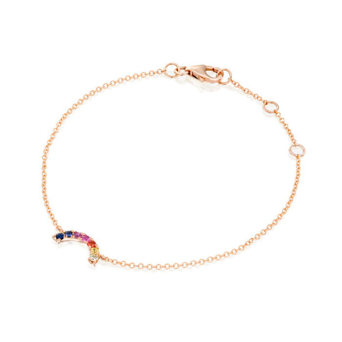 צמיד "ריינבו" ספיר צבעוני