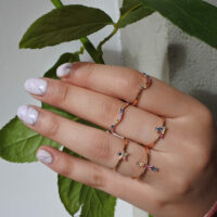 טבעת משולש צבעוני