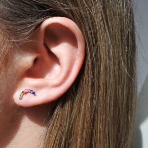 עגילי קשת צבעוניים