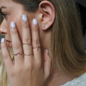 טבעת כוכב צבעונית