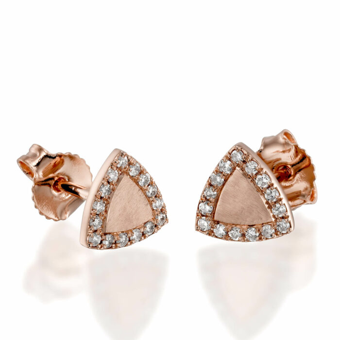 עגילים צמודים משולש "קנדי"