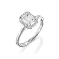 טבעת "הילה" אמרלד