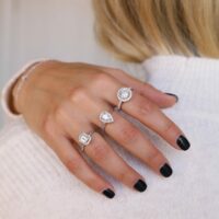 טבעת "הילה" אמרלד