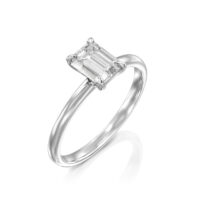 טבעת סוליטר אמרלד