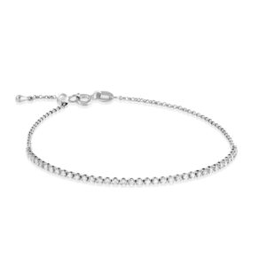 צמיד חצי טניס יהלומים גמיש "אנט"