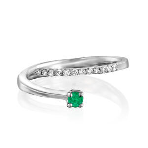 טבעת ספירלה אמרלד