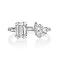 טבעת זהב יהלומים Toi et Moi "נואל"