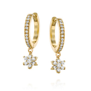 עגילי חישוק "פרח"