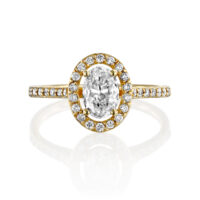 טבעת יהלום אובל "שמש"