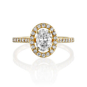 טבעת יהלום אובל "שמש"