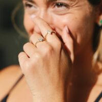 טבעת טיפה אמרלד