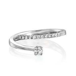 טבעת יהלומים ספירלה "אנאל"