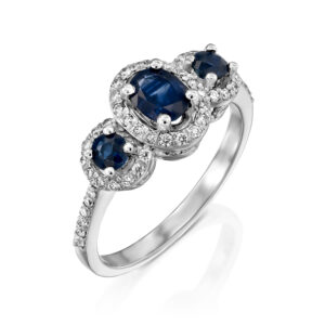 טבעת ספיר אובל