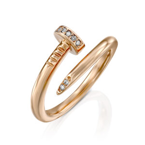 טבעת זהב בורג