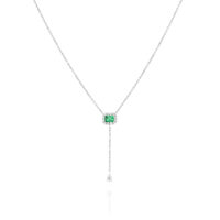 שרשרת אמרלד ירוק וטיפה