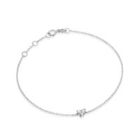 צמיד לב שלושה יהלומים