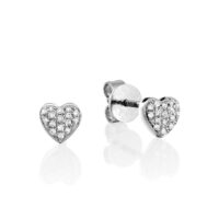 עגילים צמודים לב