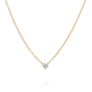 שרשרת "אליאן" לב שלושה יהלומים קטן