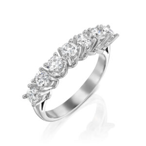 טבעת איטרנטי שבעה יהלומים מעבדה "דור"