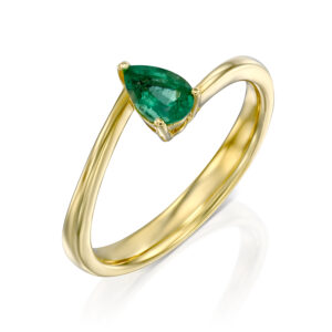 טבעת "ניב" טיפה אמרלד