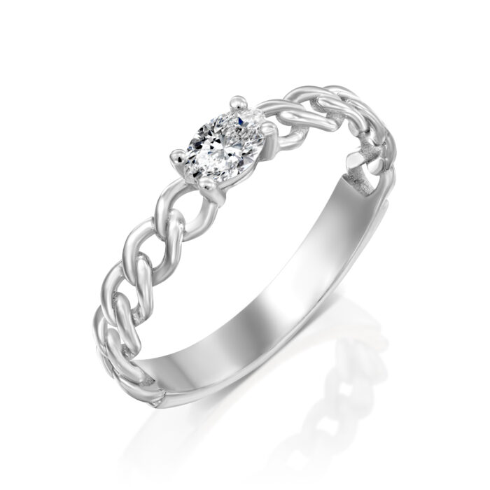 טבעת מרקיזה שרשרת זהב