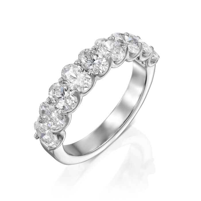 טבעת איטרנטי אובל יהלומי מעבדה "אווה"