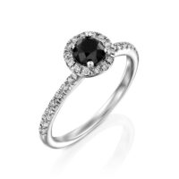 טבעת אירוסין יהלום שחור "אליה"
