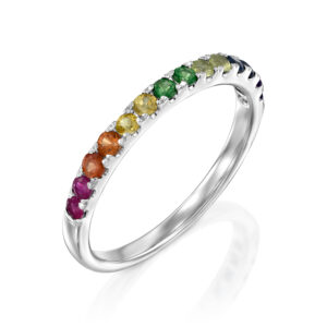 טבעת איטרנטי ספיר צבעוני "ריו"