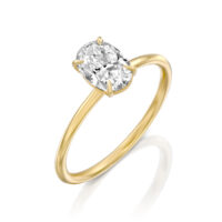 טבעת אירוסין סוליטר אובל "לילי"